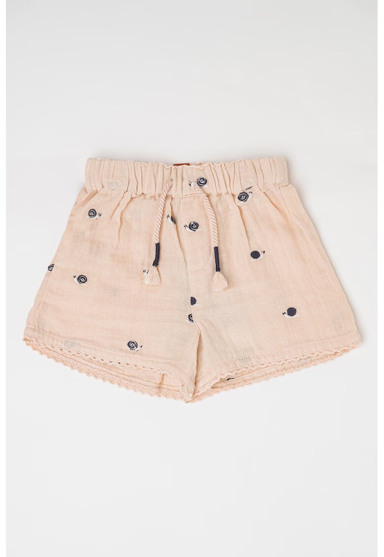 United Colors Of Benetton Pantaloni scurti cu snur si model - Bej deschis