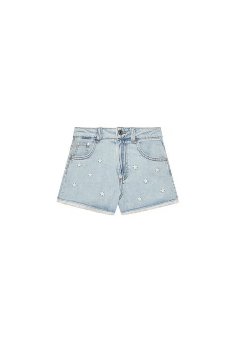 United Colors Of Benetton Pantaloni scurti din denim fete 4UTPC9049 - Bumbac/Lyocell - Albastru - Albastru