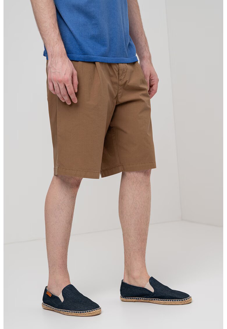 United Colors Of Benetton Pantaloni trei sferturi din amestec de bumbac - Maro deschis