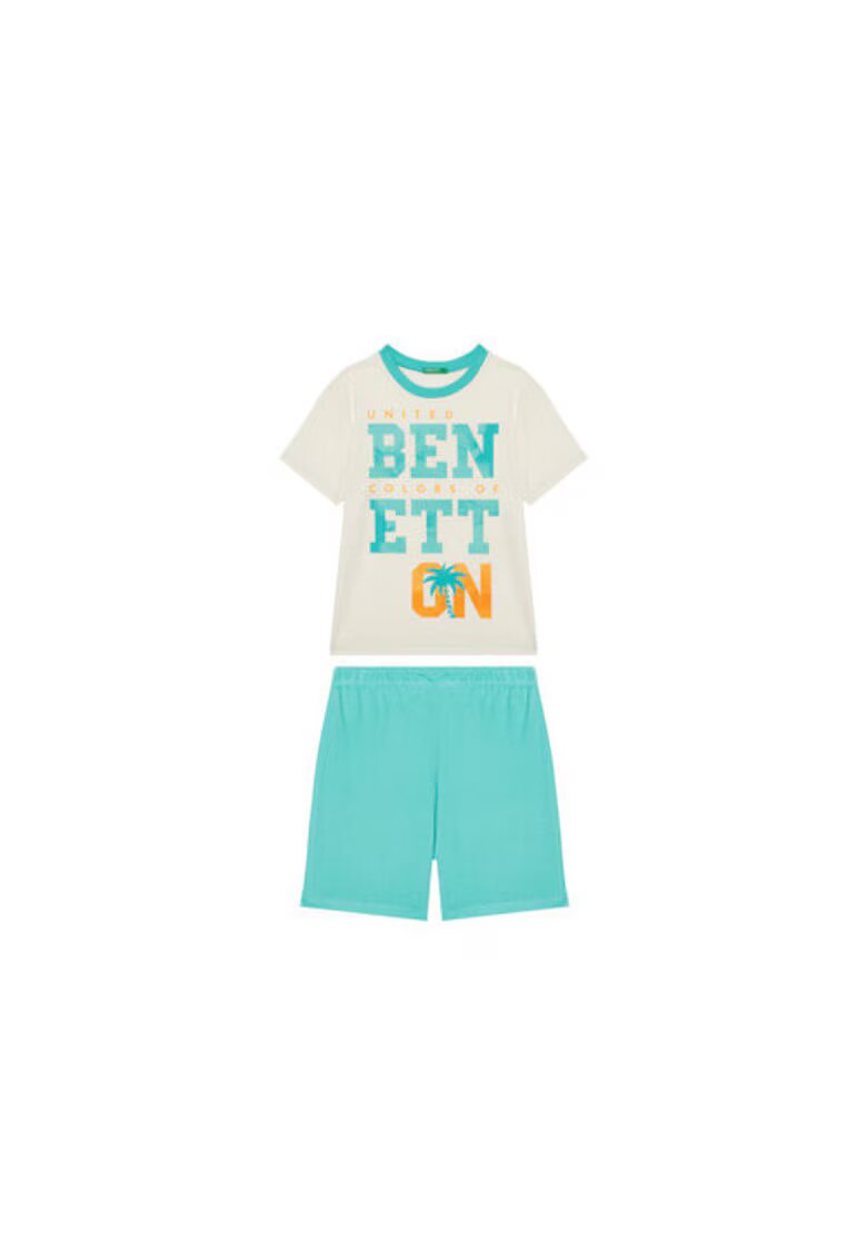 United Colors Of Benetton Pijama baieti 30960P08O - Bumbac - Albastru - Albastru