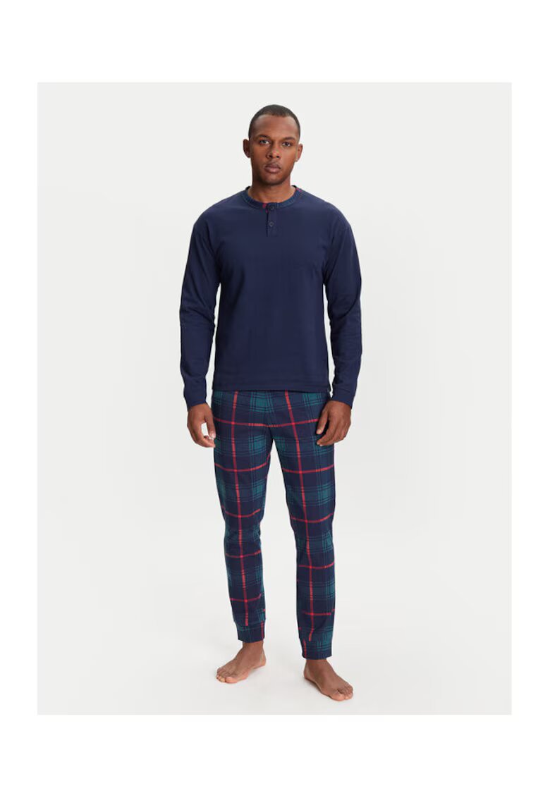 United Colors Of Benetton Pijama barbati 37MW4P02N - Bumbac - Bleumarin - Bleumarin