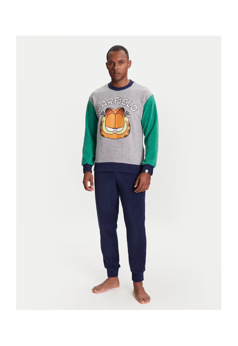 United Colors Of Benetton Pijama barbati 3JA44P02K - Poliester - Bleumarin/Gri - Gri/Bleumarin