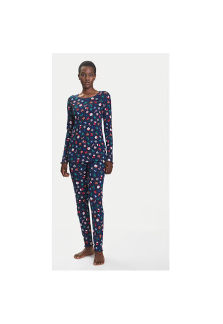 United Colors Of Benetton Pijama dama 3SUP3P03N - Bumbac - Bleumarin