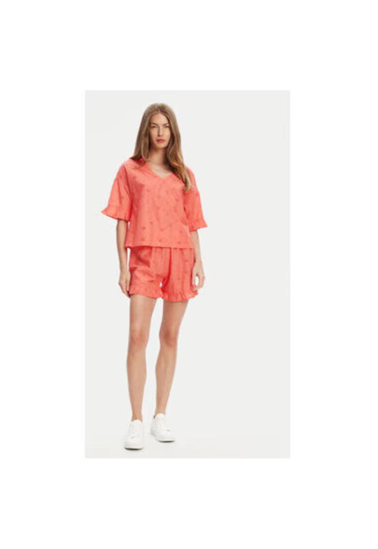 United Colors Of Benetton Pijama dama 4SHX3P03X - Bumbac - Rosu