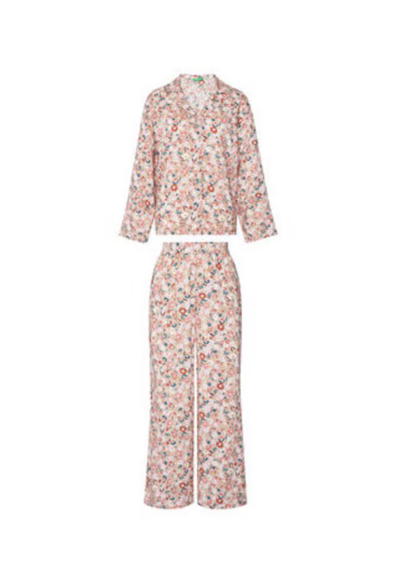 United Colors Of Benetton Pijama dama - viscoza - roz