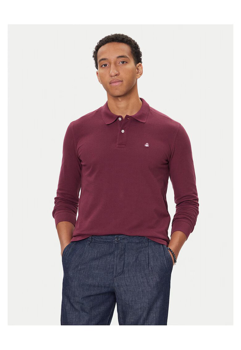 United Colors Of Benetton Polo barbati violet - bumbac