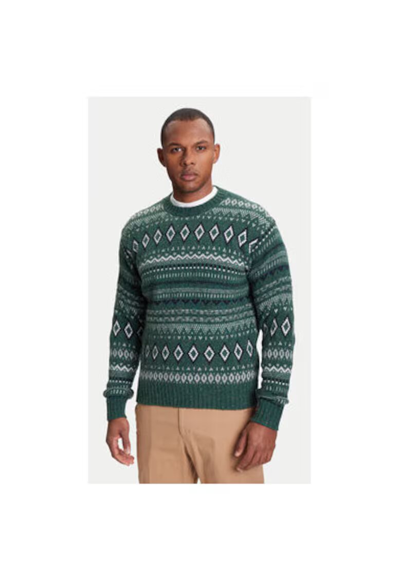United Colors Of Benetton Pulover barbati 1137K107V - Lana/Nylon - Verde - Verde