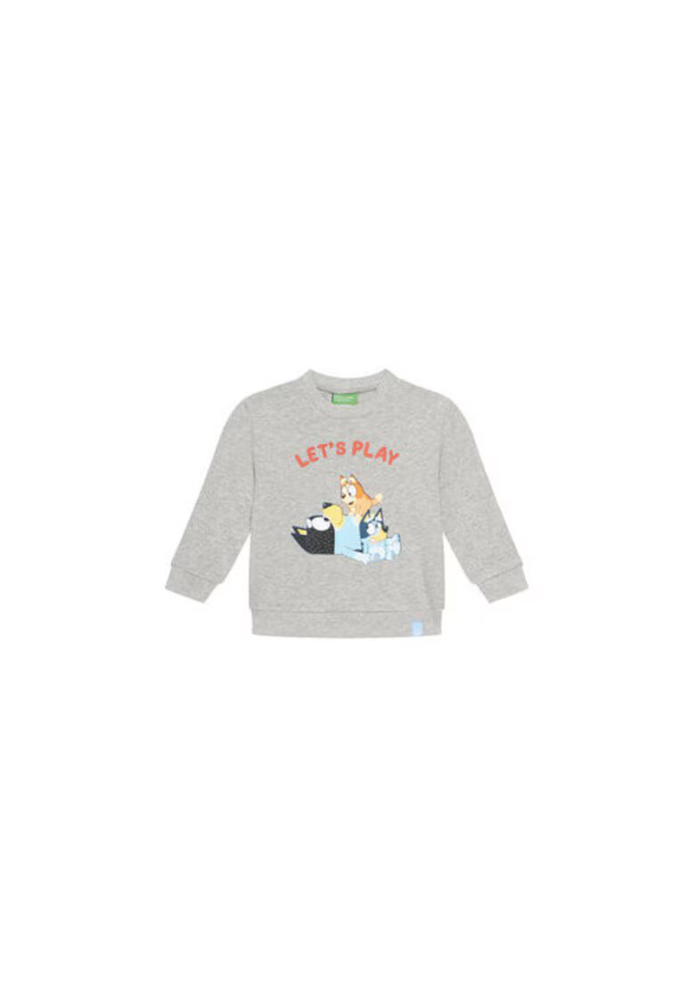United Colors Of Benetton Pulover copii - gri - 100% bumbac organic