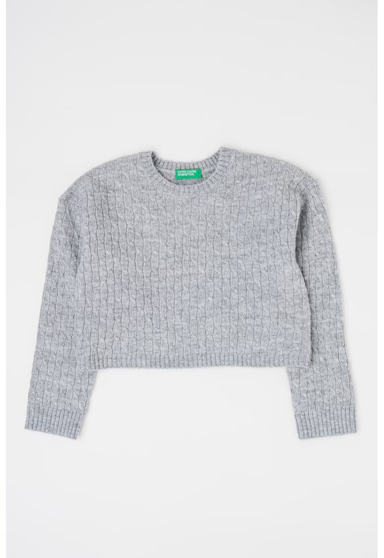 United Colors Of Benetton Pulover cu model torsade - Gri