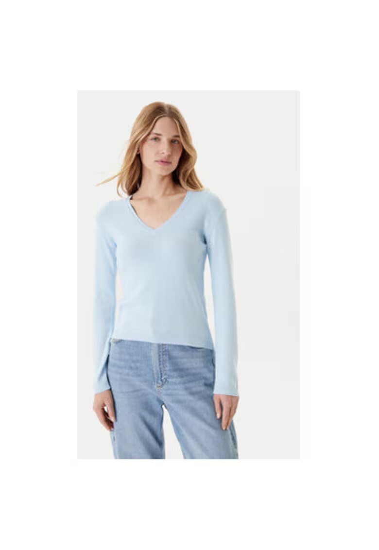 United Colors Of Benetton Pulover dama 1091D4625 - Bumbac - Albastru deschis - Albastru deschis