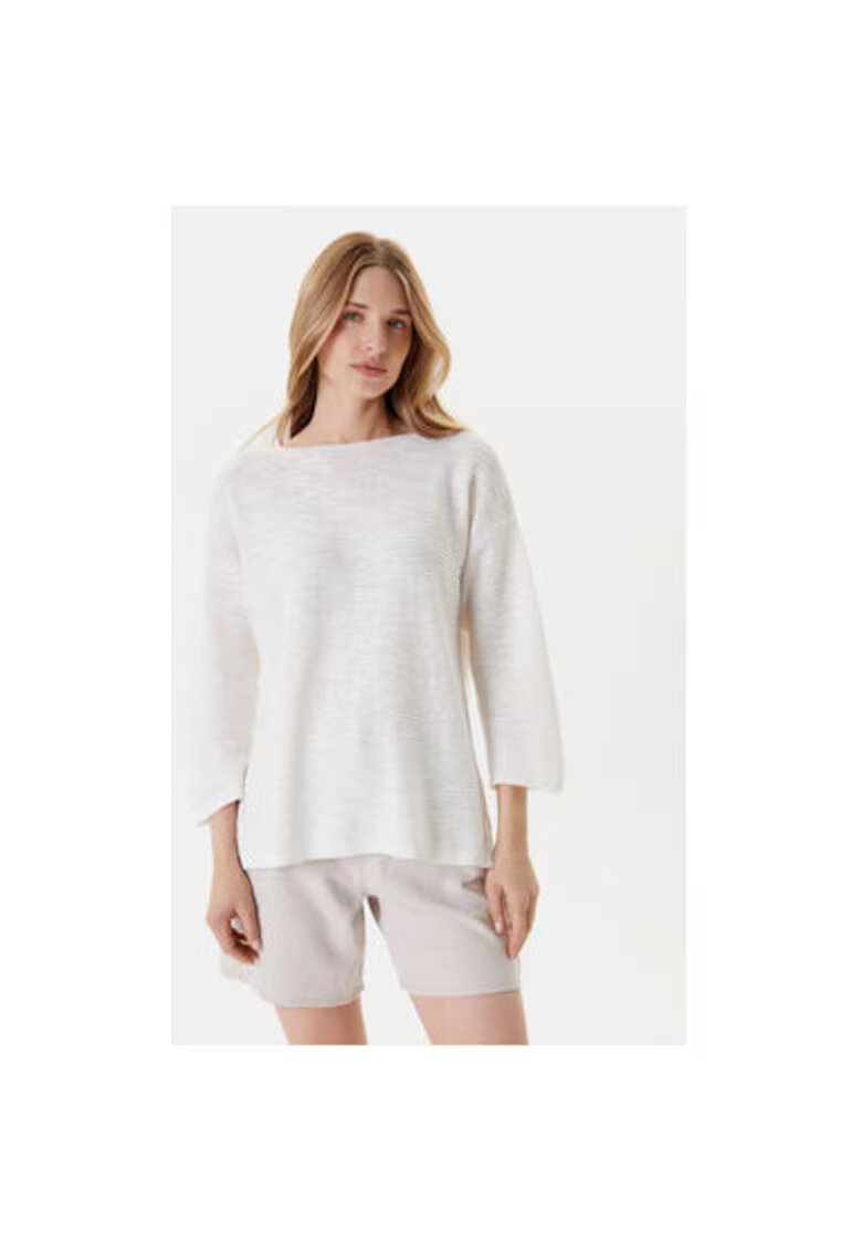 United Colors Of Benetton Pulover dama 115GD10CT - Bumbac/In - Alb - Alb