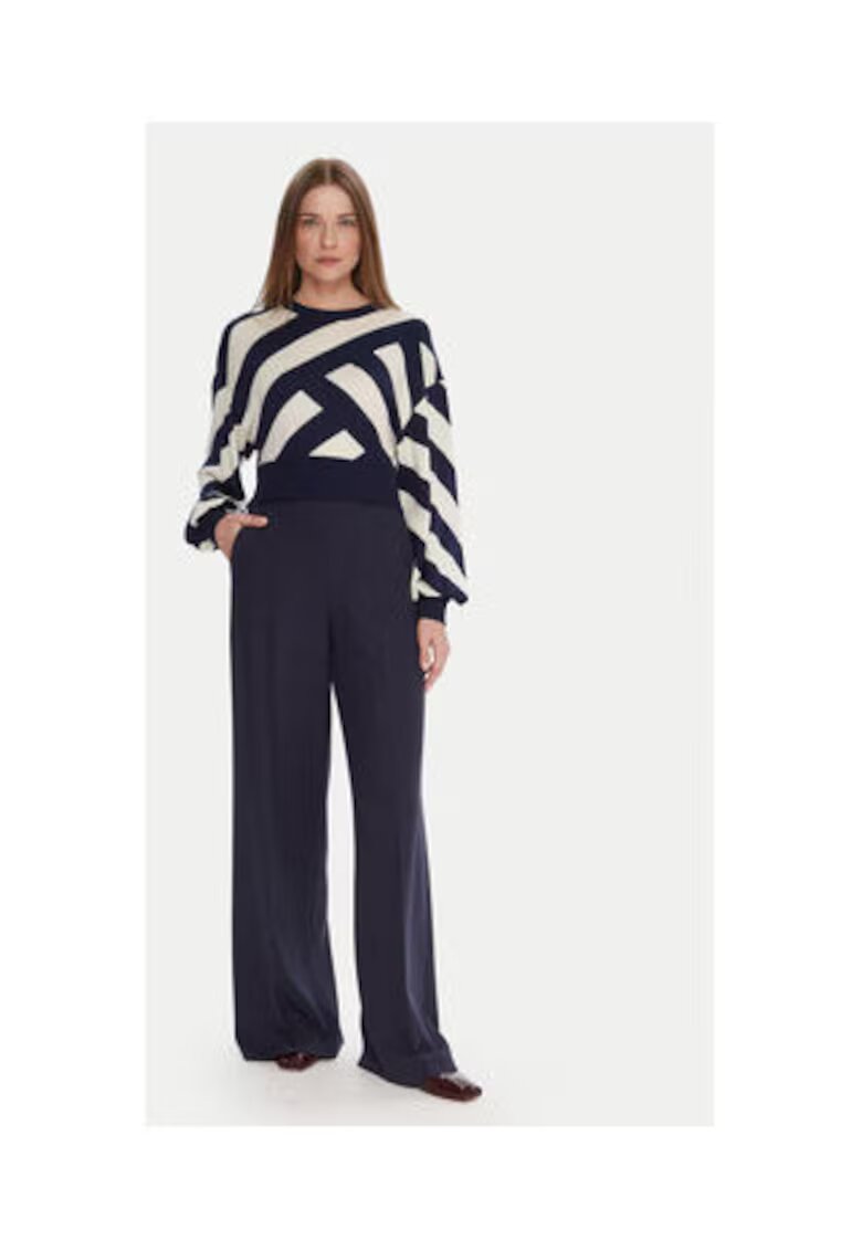 United Colors Of Benetton Pulover Dama viscoza - negru/alb -