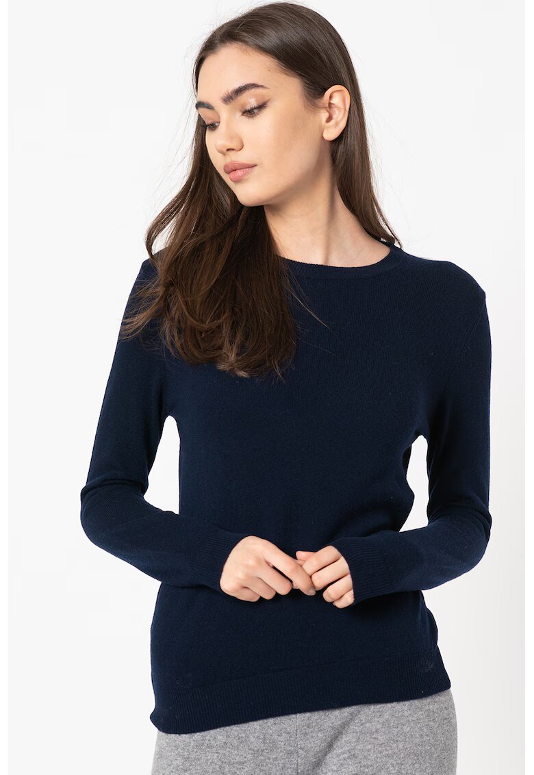 United Colors Of Benetton Pulover tricotat fin din lana virgina - Bleumarin
