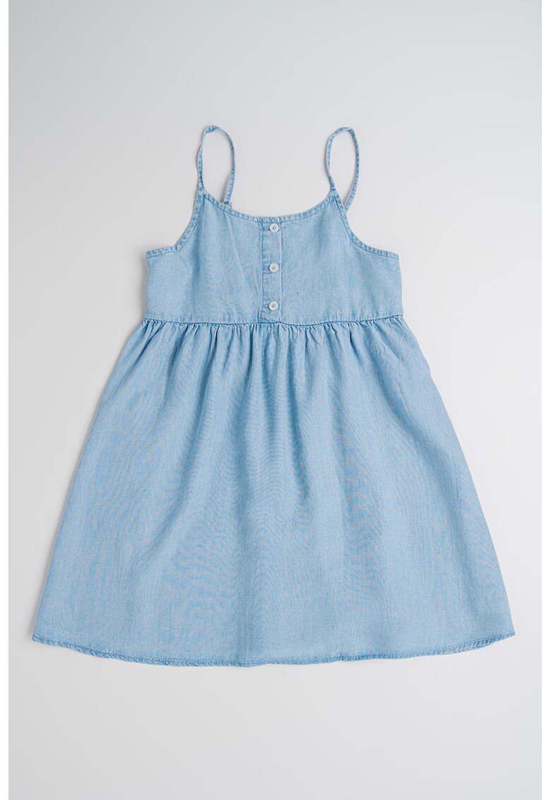 United Colors Of Benetton Rochie babydoll din chambray - Albastru pastel