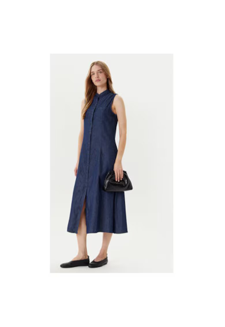 United Colors Of Benetton Rochie dama 44KCDV0BH - Bumbac - Bleumarin