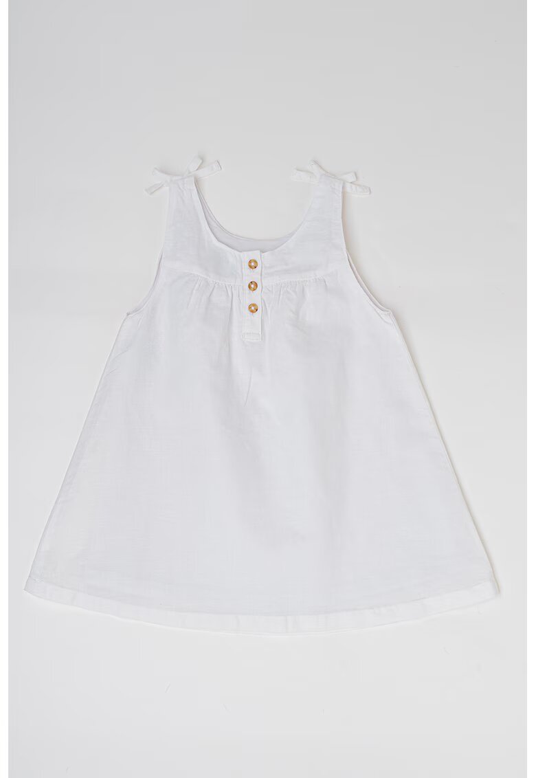 United Colors Of Benetton Rochie din amestec de in - Alb