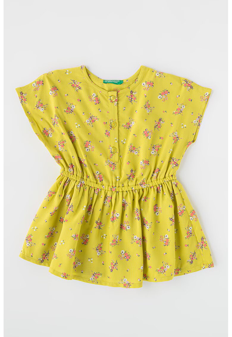 United Colors Of Benetton Rochie evazata cu model - Verde fistic