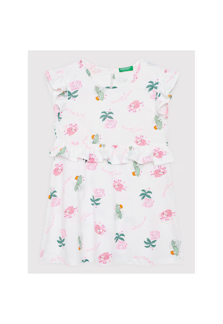 United Colors Of Benetton Rochie fete - 300129784 - Bumbac - Alb - Alb