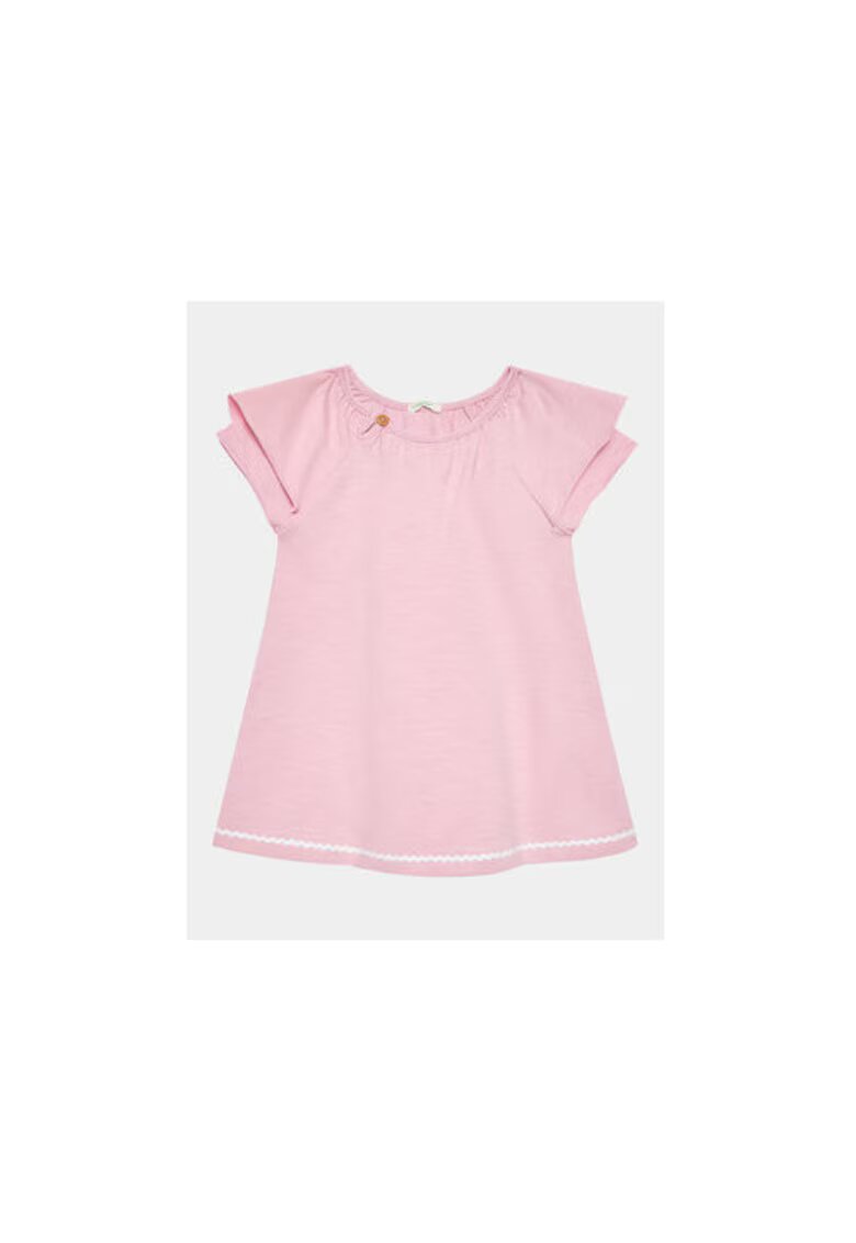United Colors Of Benetton Rochie fete - 302102198 - Bumbac - Roz - Roz