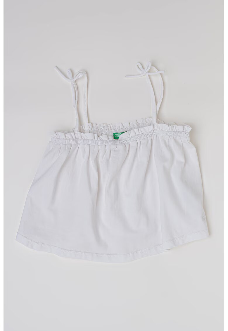 United Colors Of Benetton Top cu decolteu patrat - Alb optic