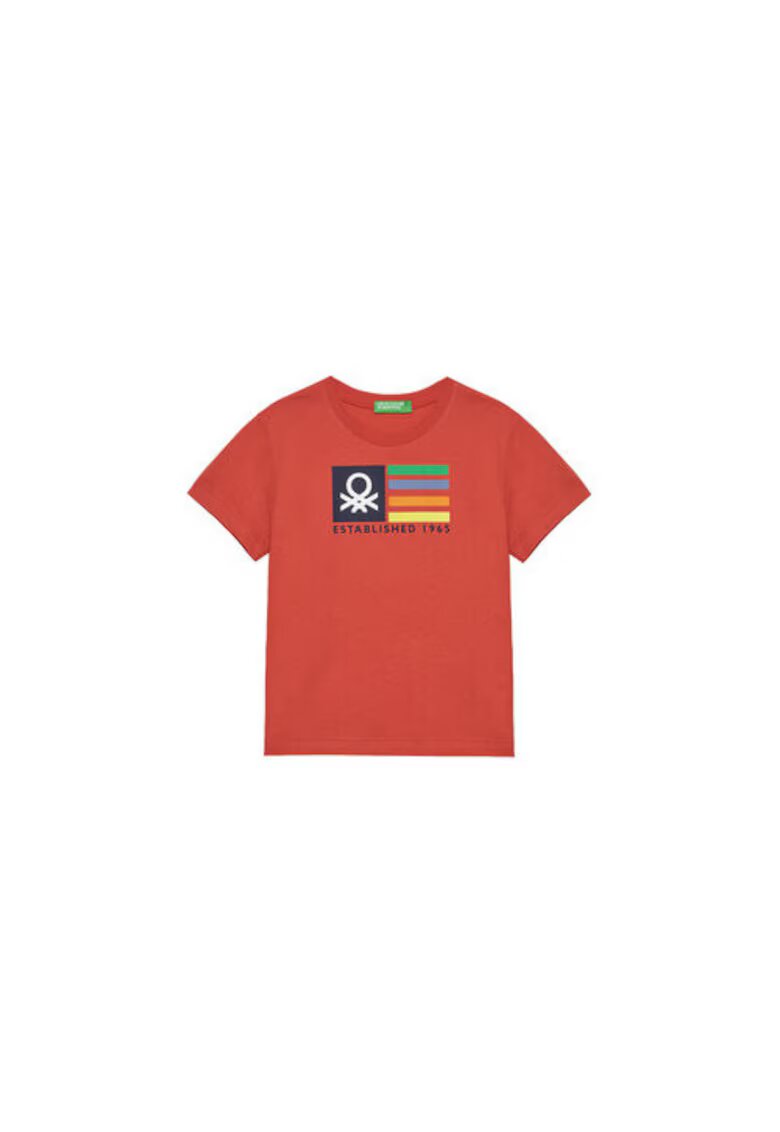 United Colors Of Benetton Tricou baieti 3I1XG10HT - Bumbac organic - Rosu - Rosu