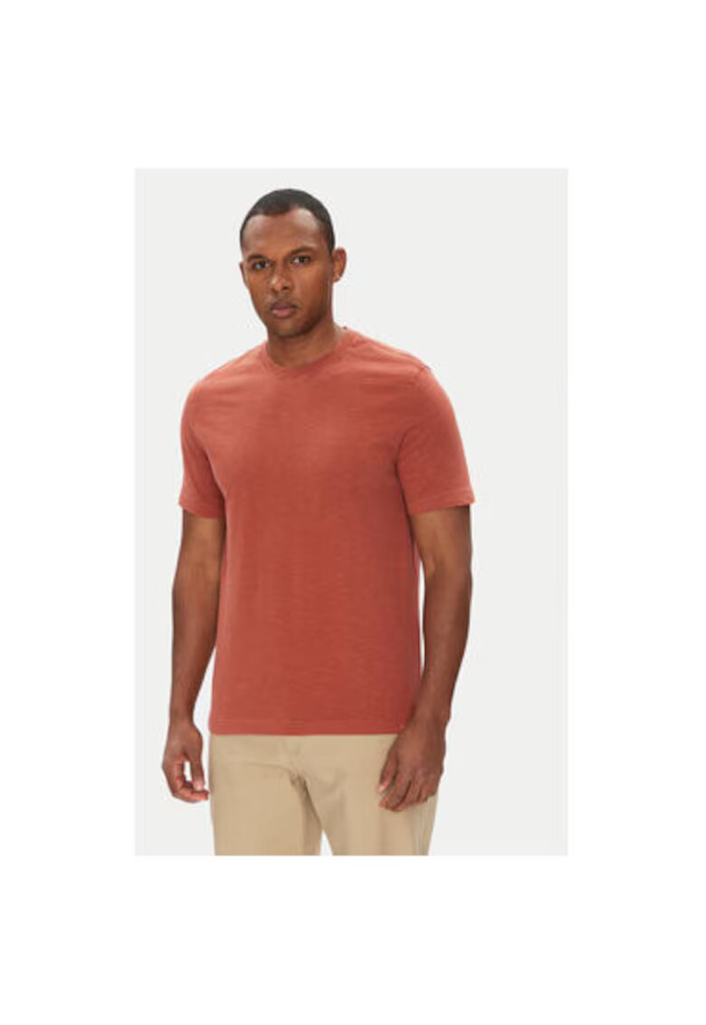 United Colors Of Benetton Tricou barbati 36JGU105U - Bumbac - Visiniu - Visiniu