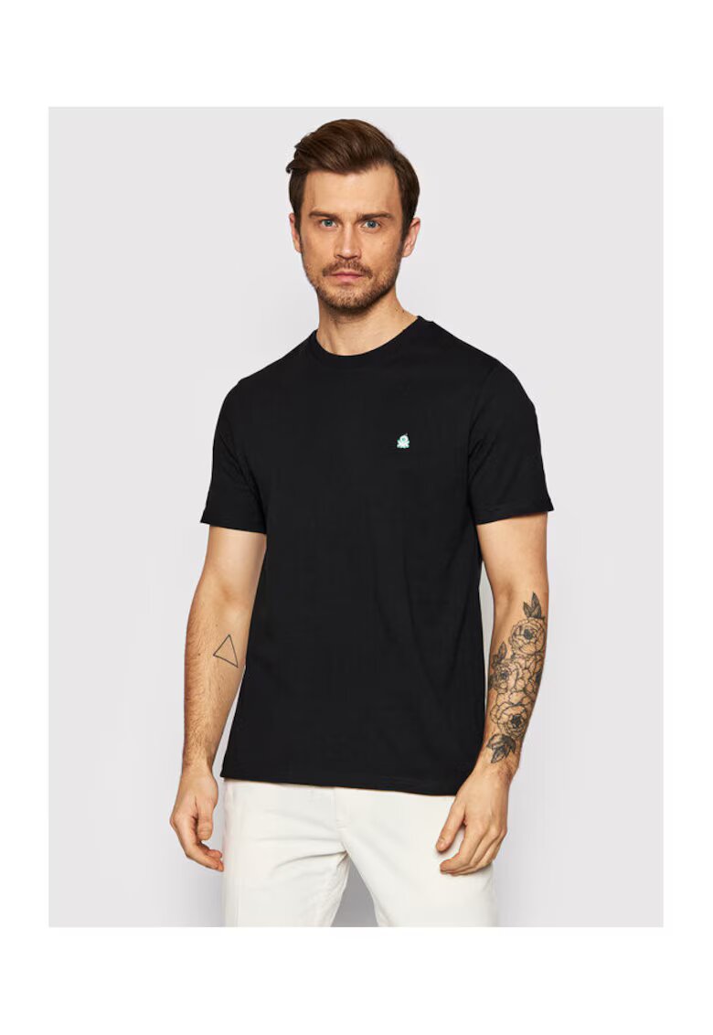United Colors Of Benetton Tricou barbati 3MI5J1AF7 - Bumbac organic - XS INTL - Negru