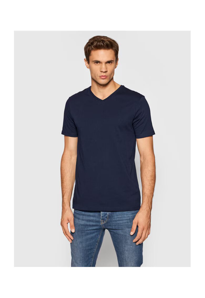 United Colors Of Benetton Tricou barbati Bumbac - Albastru