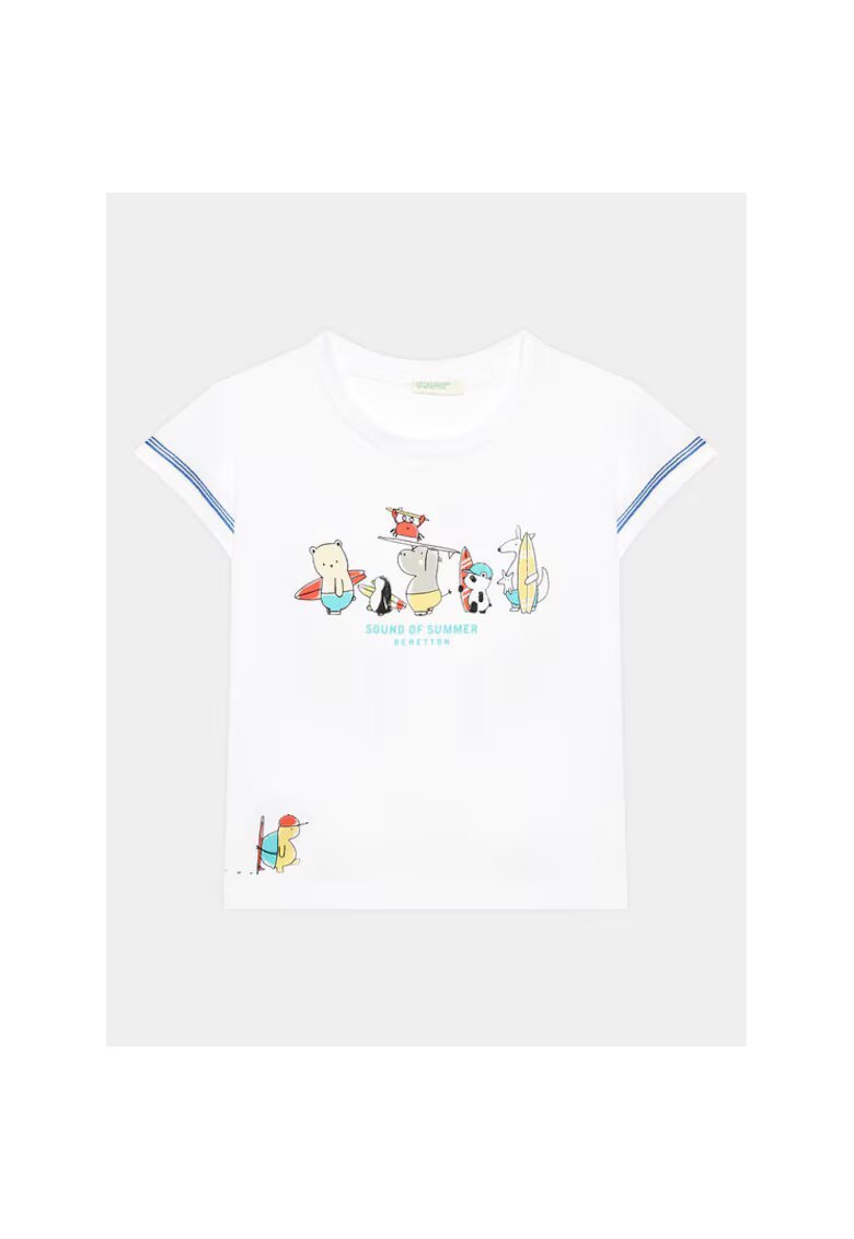United Colors Of Benetton Tricou copii - 302102051 - Bumbac - Alb - Alb