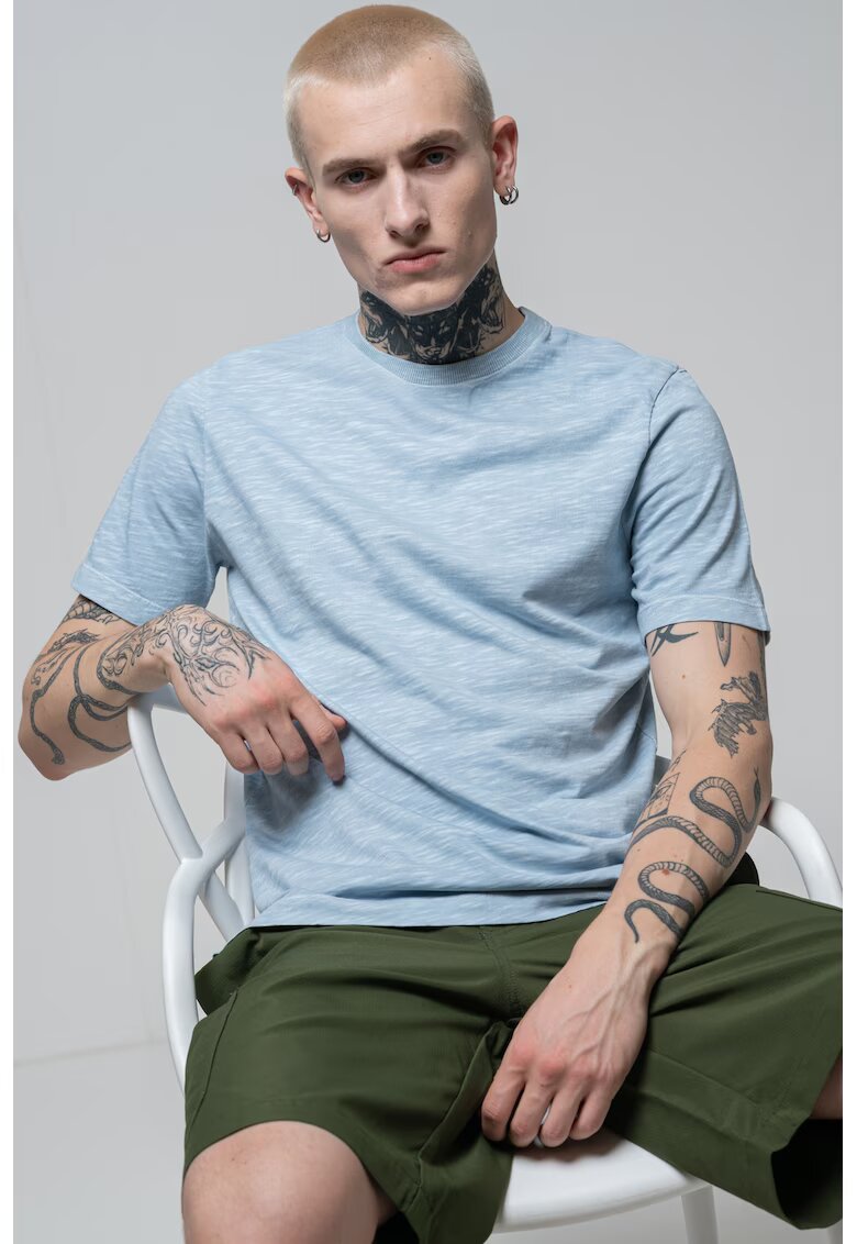 United Colors Of Benetton Tricou cu decolteu rotund - Albastru prafuit