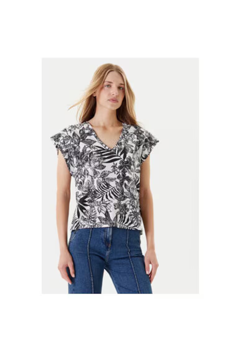 United Colors Of Benetton Tricou dama 3SEBD10AE - Bumbac - Gri - Gri