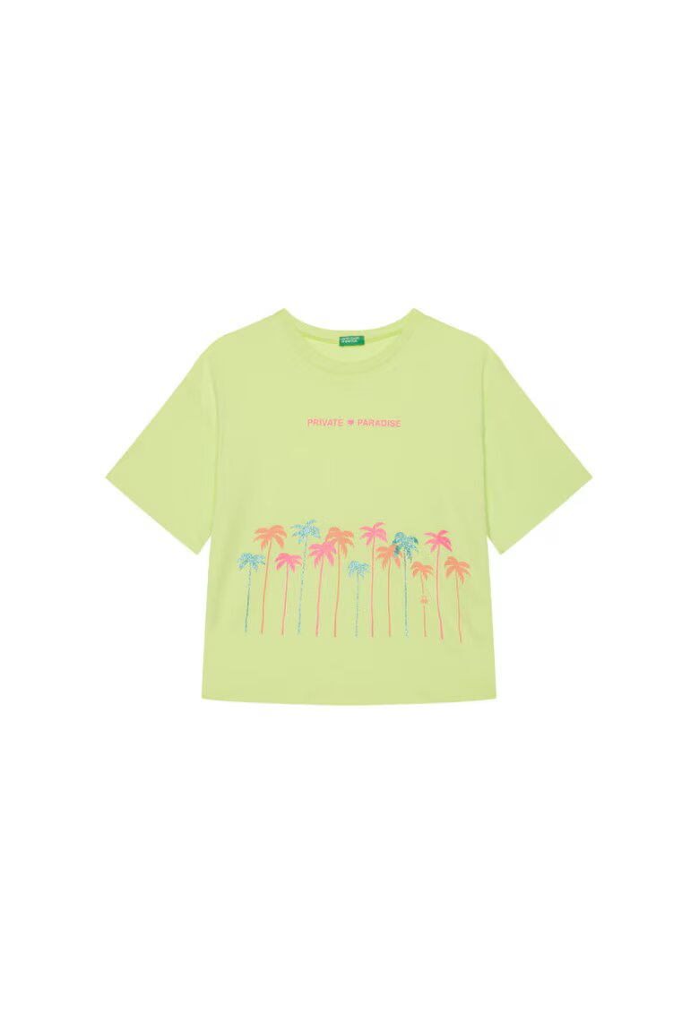 United Colors Of Benetton Tricou fete 35RYC10OZ - Bumbac organic - Galben - Galben