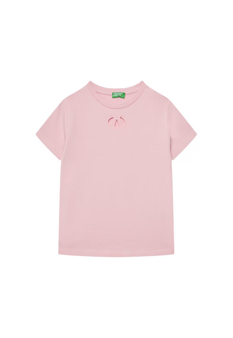 United Colors Of Benetton Tricou fete 3P4ZC10O0 - Bumbac - Roz - Roz