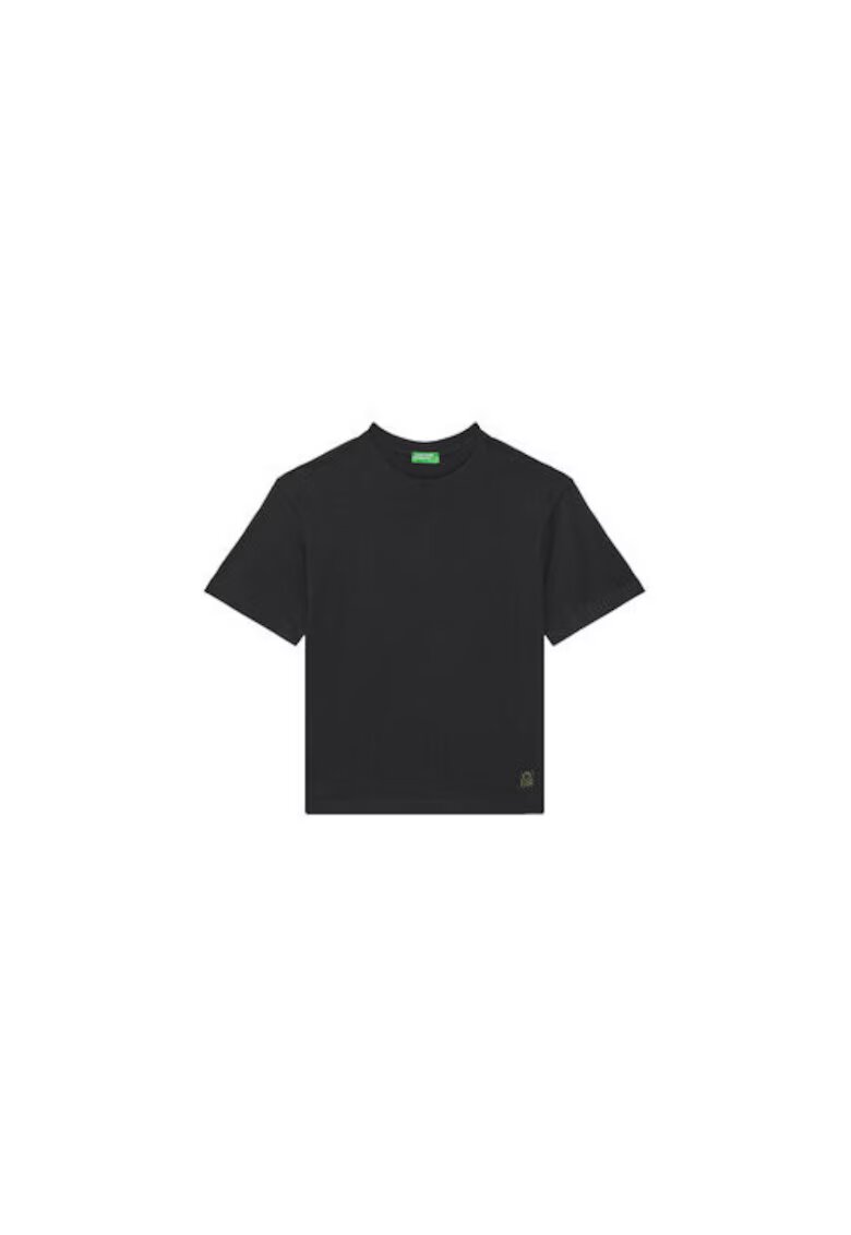 United Colors Of Benetton Tricou pentru baieti 35RYC10NC - Bumbac organic - Negru - Negru