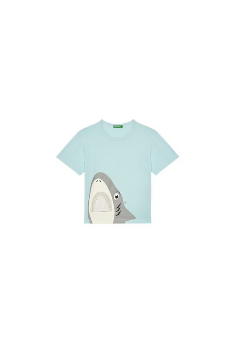 United Colors Of Benetton Tricou pentru baieti 3I1XG10JL - Bumbac organic - Albastru - Albastru