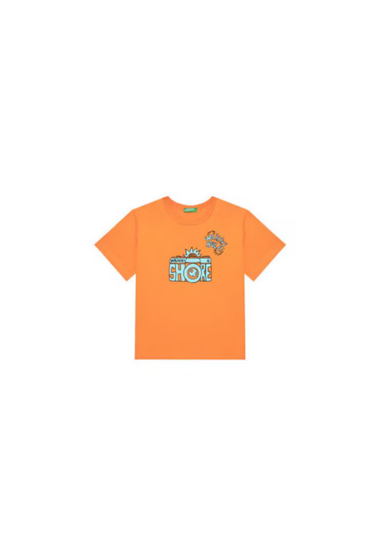 United Colors Of Benetton Tricou pentru baieti 3JERG10JQ - Bumbac - Portocaliu - Portocaliu