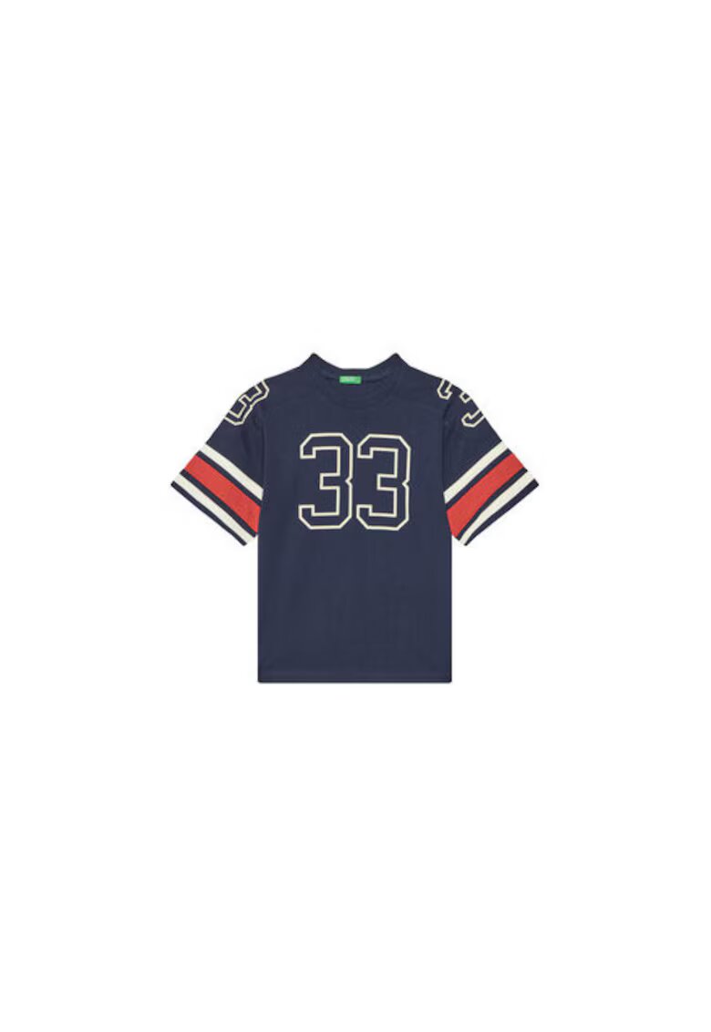 United Colors Of Benetton Tricou pentru baieti 3MI5C10OA - Bumbac organic - Bleumarin - Bleumarin