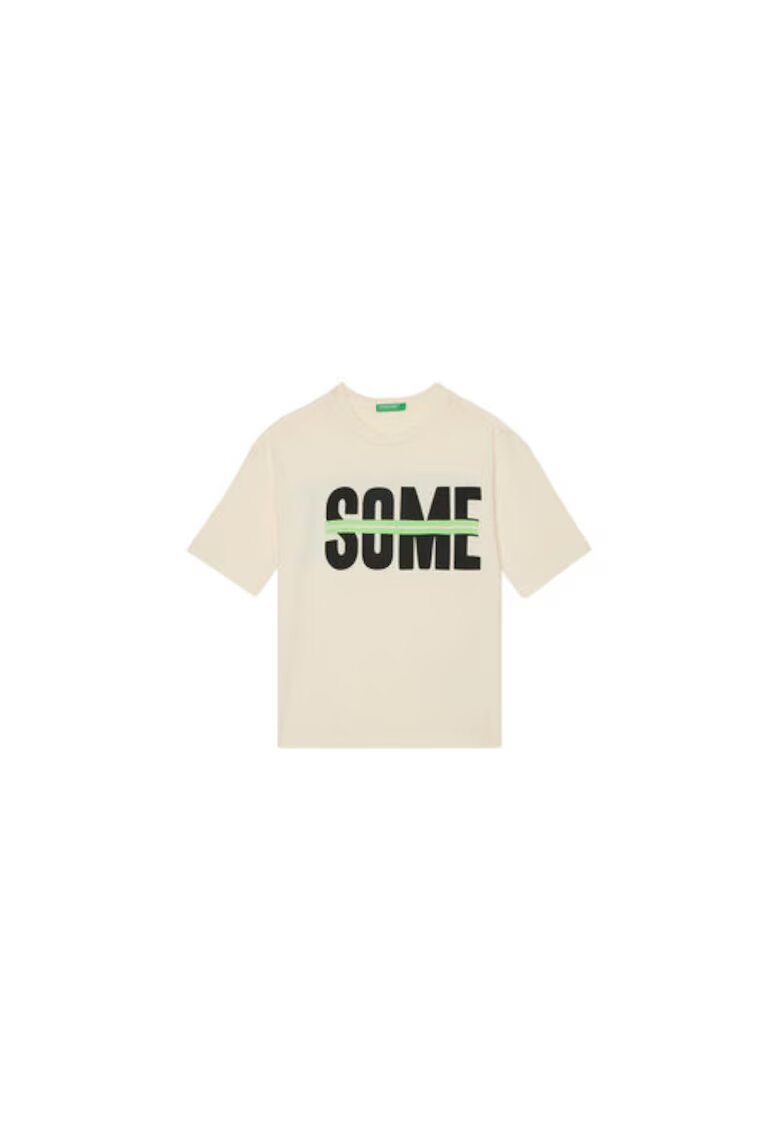 United Colors Of Benetton Tricou pentru baieti 3PCMC10N7 - Bumbac - Ecru - Ecru