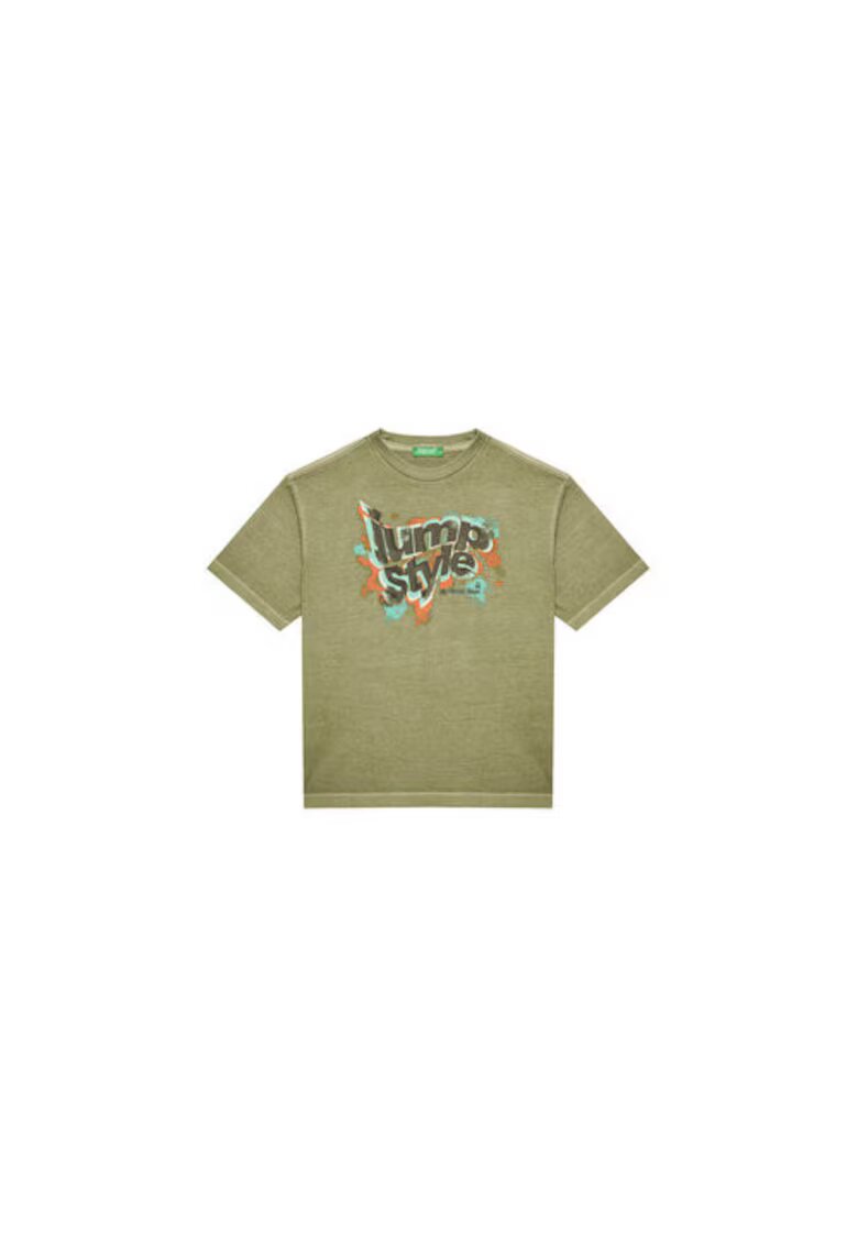 United Colors Of Benetton Tricou pentru baieti 3PCMC10N7 - Bumbac - Verde - Verde