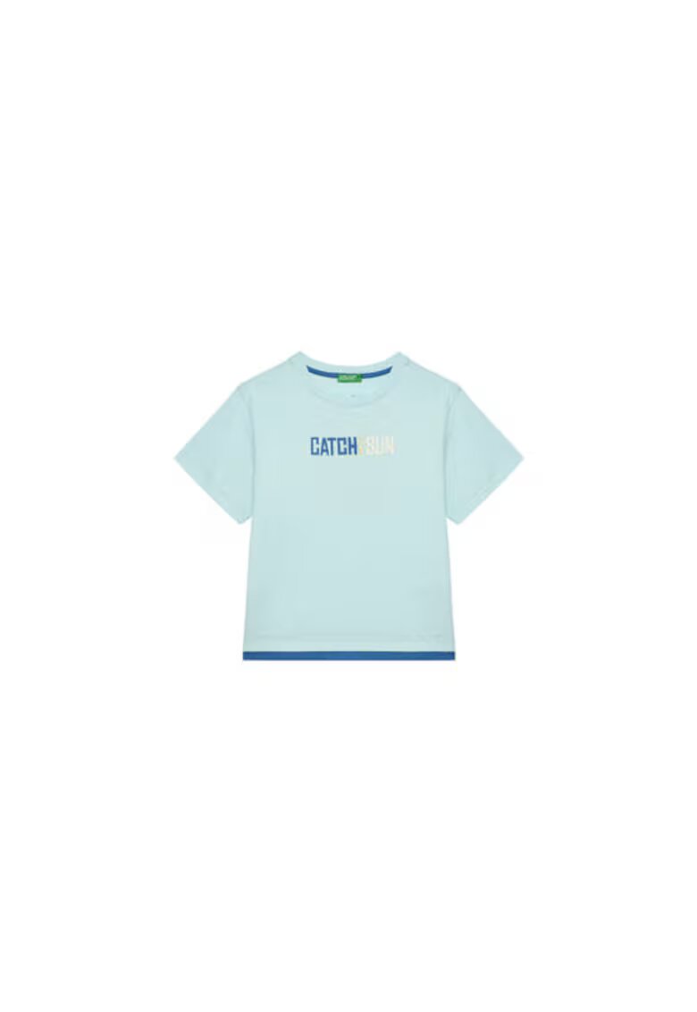 United Colors Of Benetton Tricou pentru baieti 3SLUG10JF - Bumbac - Albastru - Albastru