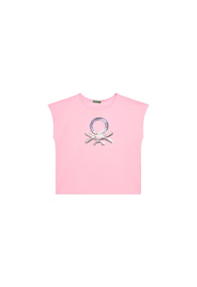 United Colors Of Benetton Tricou pentru fete 3I1XC10P1 - Bumbac organic - Roz - Roz