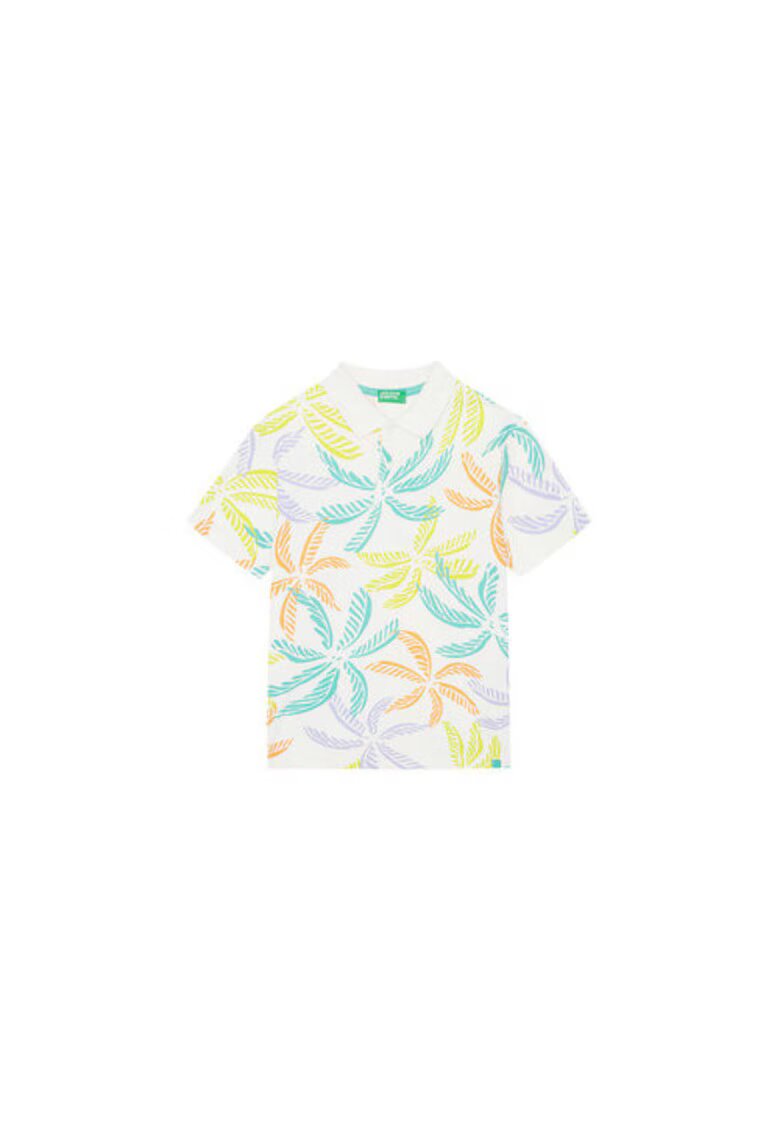 United Colors Of Benetton Tricou Polo baieti 36Y4C301W - Bumbac - Multicolor - Multicolor