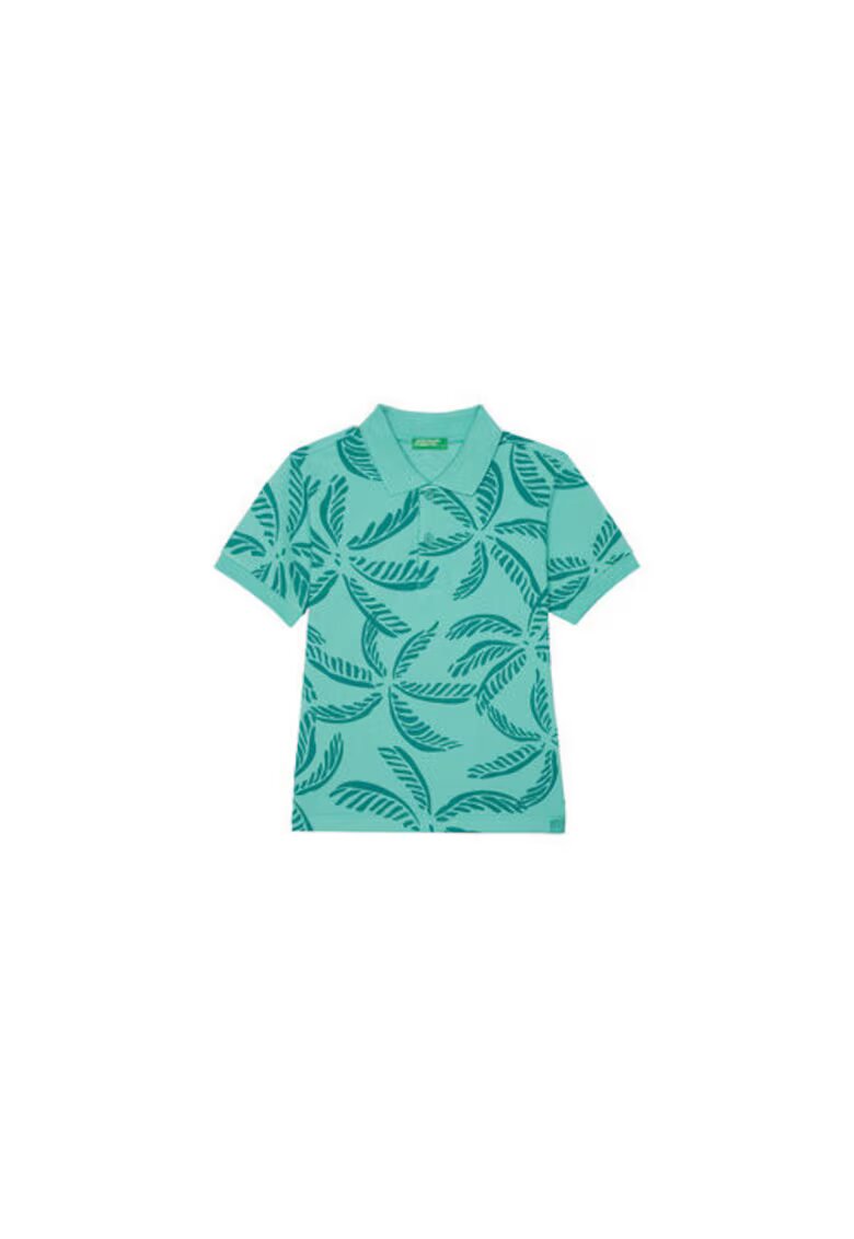 United Colors Of Benetton Tricou Polo baieti 36Y4G300Y - Bumbac - 90 CM - Verde