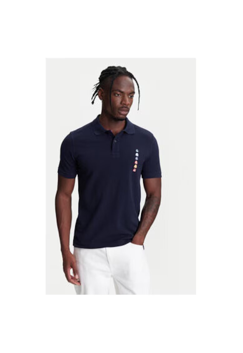 United Colors Of Benetton Tricou polo barbati 3089U302J - Bumbac organic - Bleumarin - Bleumarin