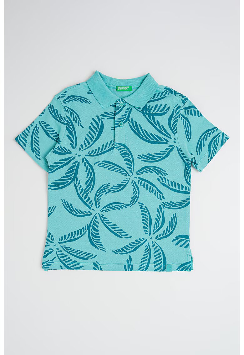 United Colors Of Benetton Tricou polo cu imprimeu grafic - Verde