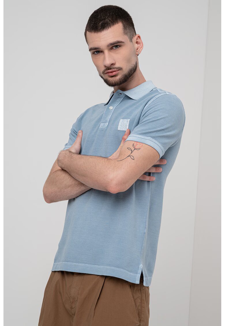 United Colors Of Benetton Tricou polo cu logo - Albastru lavanda