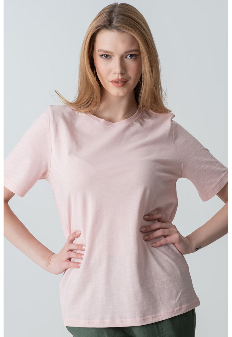 United Colors Of Benetton Tricou relaxed fit de bumbac - Roz pal