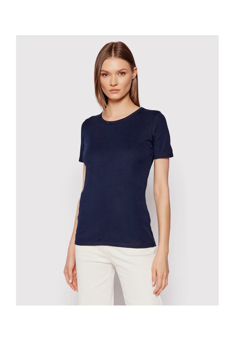 United Colors Of Benetton Tricouri Dama - 208878531 - Bumbac - XS INTL - Albastru