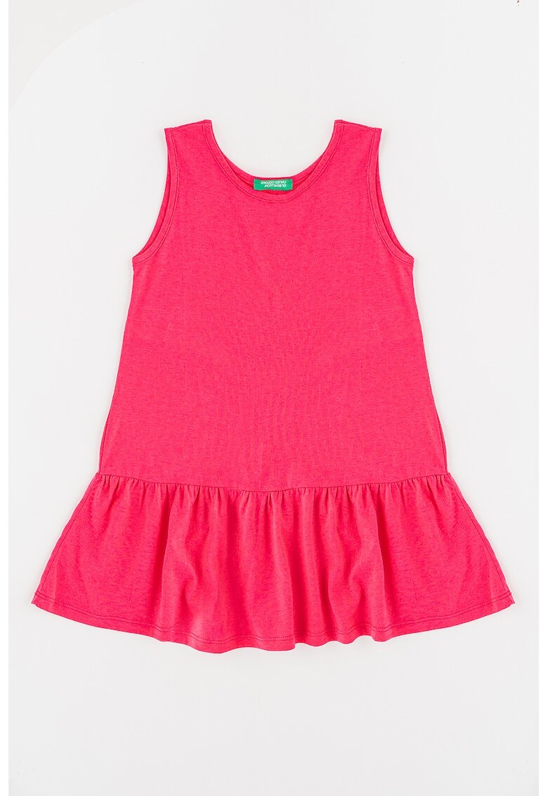 United Colors of Benetton Underwear Rochie cu volane in partea inferioara - fara maneci - Fucsia