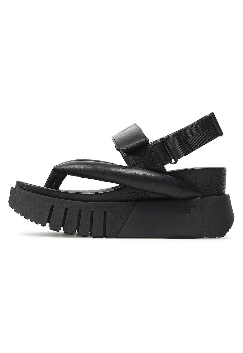 United Nude Sandale dama - DELTA TONG - Piele naturala - Negru
